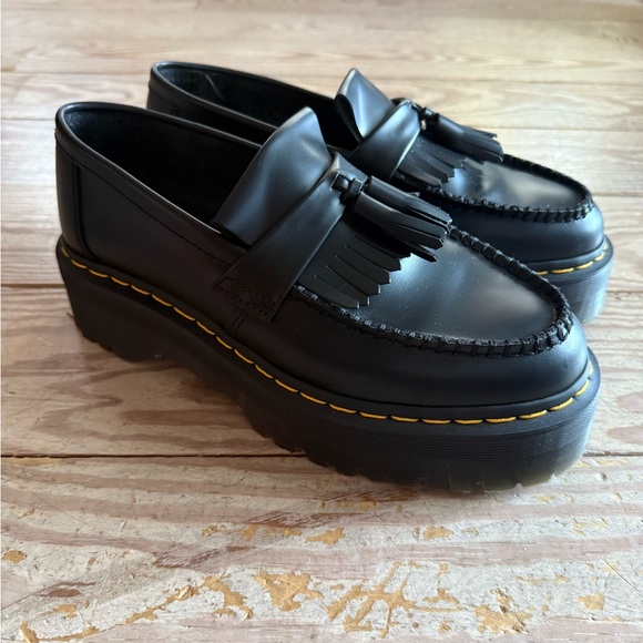 Dr Martens Adrian quad Black Platform Loafers with Tassels size 9 - Picture 5 of 5